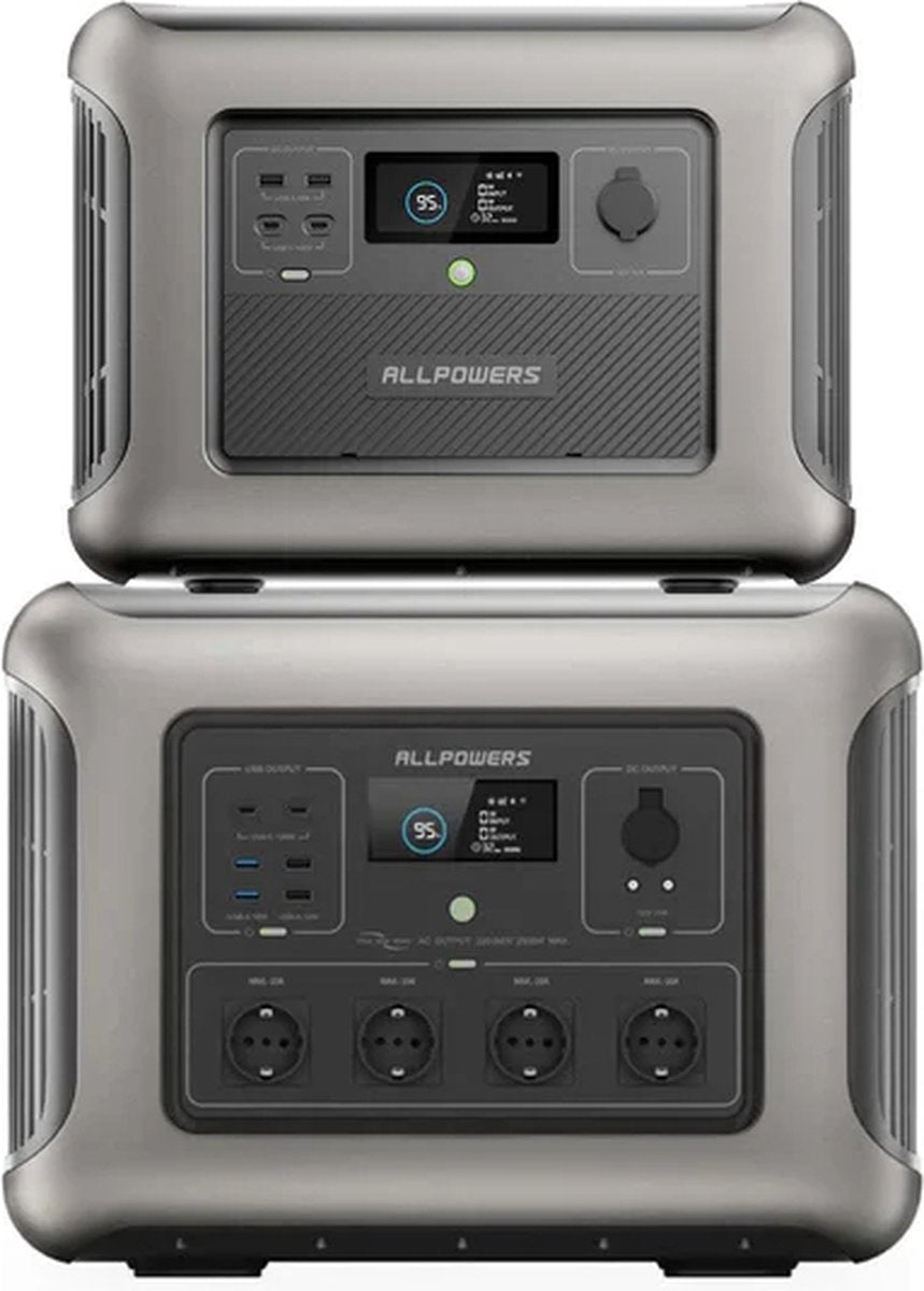 Powerstation R2500WE - Draagbare Powerstation - Krachtcentrale - 2016Wh / 2Kwh - Uitbreidbaar Tot 20kWh – Output 2500W - Piek 4000w - 13 Outputs AC/DC & USB - LiFePO4 Batterij - Camping - Thuis - Noodaggregraat - Noodstroom - Inclusief APP