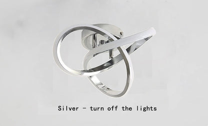 Modern Curl Lamp - Chandelier - Chrome - Aisle or Hall Lamp - LED Lighting - Ceiling Lamp