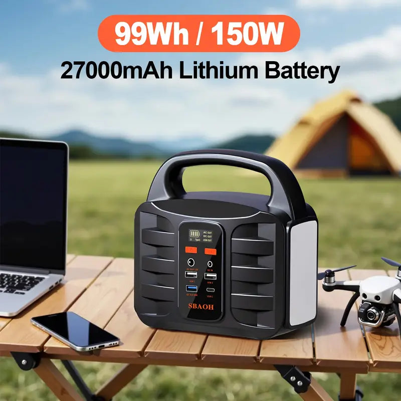 Draagbare Krachtcentrale - 150 W - Stroomgenerator - 99 Wh - Generator LED-Zaklamp - Mobiele Stroomgenerator Voor Reizen/Kamperen/Buiten