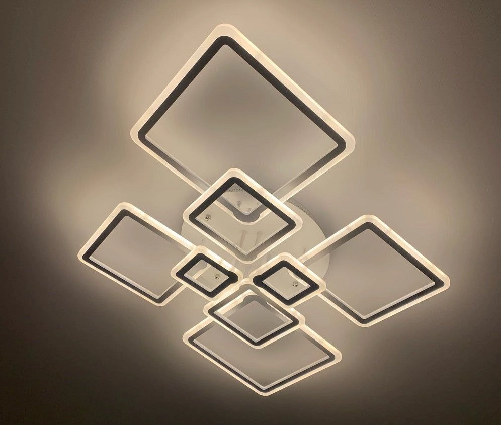 8 Hoofden Plafondlamp - Met Afstandsbediening - Smart lamp - Dimbaar Met App - Woonkamerlamp - Moderne lamp - Plafoniere