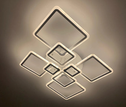 8 Hoofden Plafondlamp - Met Afstandsbediening - Smart lamp - Dimbaar Met App - Woonkamerlamp - Moderne lamp - Plafoniere
