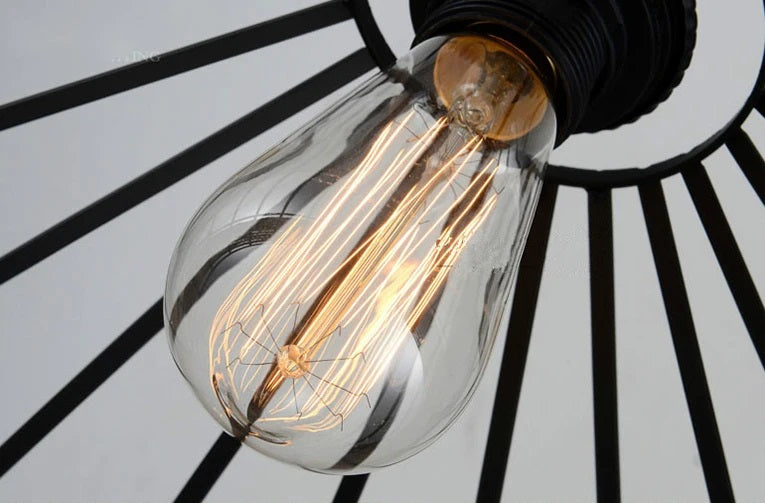 Vintage Touw Hanglamp - Retro LED Kroonluchter - 30 cm - Moderne Hanglamp - Woonkamerlamp