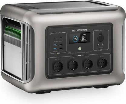 Powerstation R2500WE - Draagbare Powerstation - Krachtcentrale - 2016Wh / 2Kwh - Uitbreidbaar Tot 20kWh – Output 2500W - Piek 4000w - 13 Outputs AC/DC & USB - LiFePO4 Batterij - Camping - Thuis - Noodaggregraat - Noodstroom - Inclusief APP