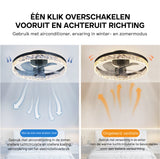 
Modern Ceiling Fan With LED-Light - Black - Dimmable - 6 Speeds - Remote Control And App - For Kitchen And Bedroom