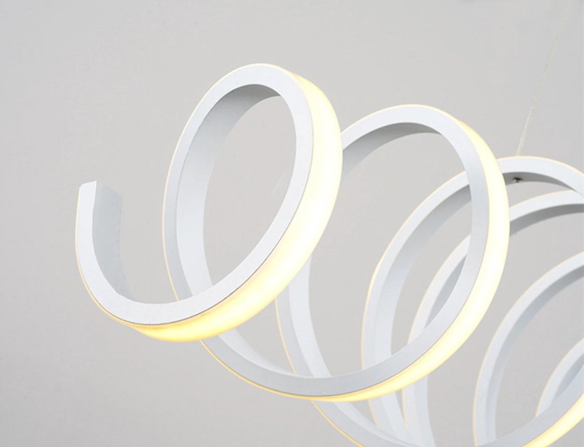 Hanglamp - Kroonluchter - Wit - Woonkamerlamp - 100 cm - Moderne Hanglamp - Eetkamer Lamp