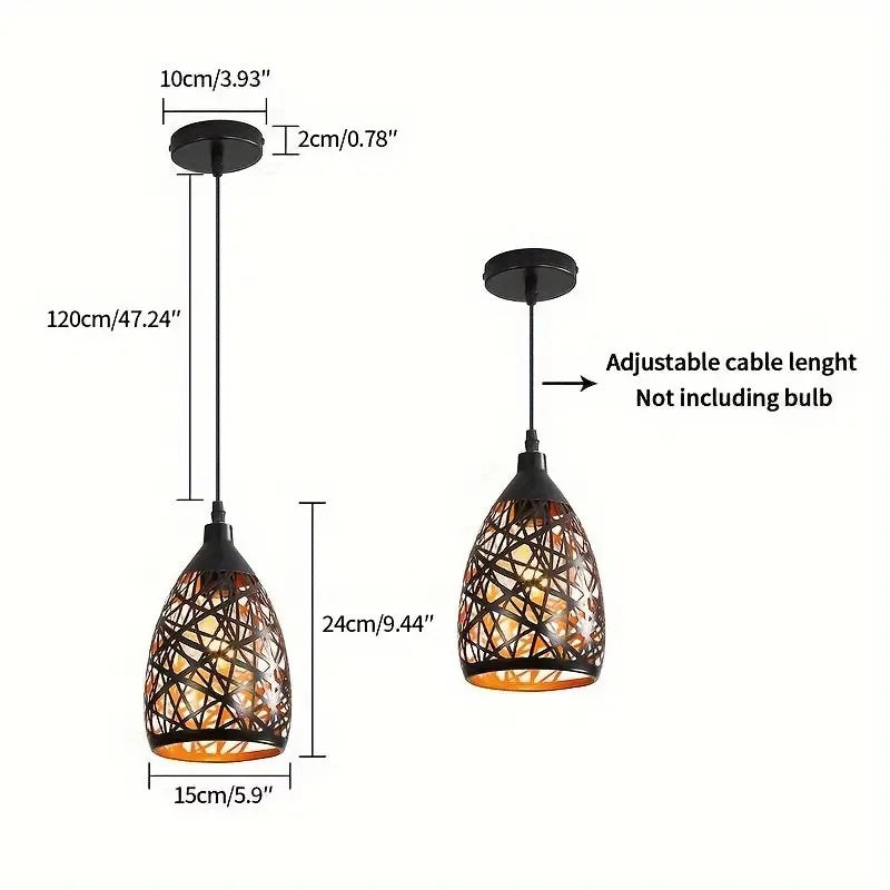 Industriële Spinnenweb Hanglamp - Retro Zwart Plafondlamp - E27 - Eetkamer - Kooilicht - Woonkamer Lamp - Kroonluchter