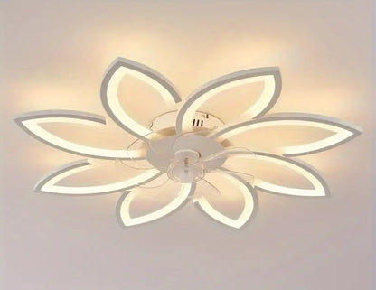 LuxiLamps - 8 Sterren Plafondlamp Met Ventilator - Wit - Met Afstandsbediening - Smart lamp - Dimbaar Met App - 6 Standen Ventilator - Woonkamerlamp - Moderne lamp - Plafoniere