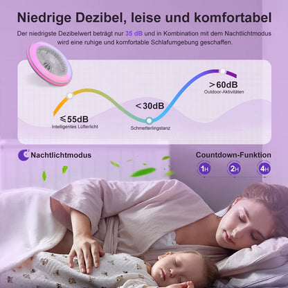 RGB Plafondventilator - Met Luidspreker - Dimbaar Met Afstandsbediening - 12 Kleuren - 60W - RGB Muziek Ventilator - Woonkamerlamp - Kroonluchter Ventilator