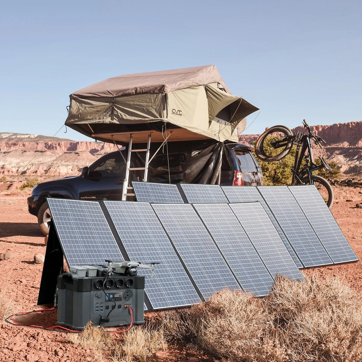 Allpowers® Pro Powerstation - 4x 2400W AC Stopcontact - Draagbare Solar Generator - Zonnepaneel Powerstation - Compleet Met Accu - Camper Zonnepaneel - Hoge Kwaliteit - Multifunctioneel Gebruik - Eenvoudig Om Te Gebruiken - 4000W - Prep - Noodpakket