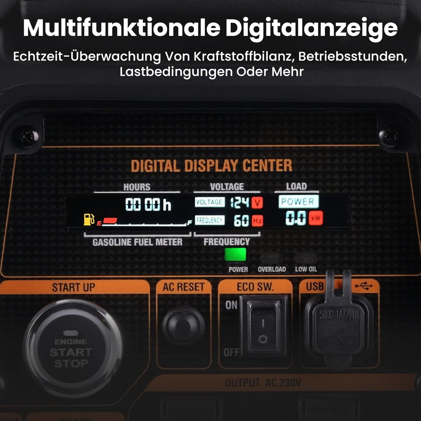 Draagbare Dual-Fuel Omvormergenerator – 3200 Benzine & LPG – 4 Takt - Camping - Stille Generator met USB en AC-uitgangen voor Kamperen - Noodgevallen - Outdoor Gebruik