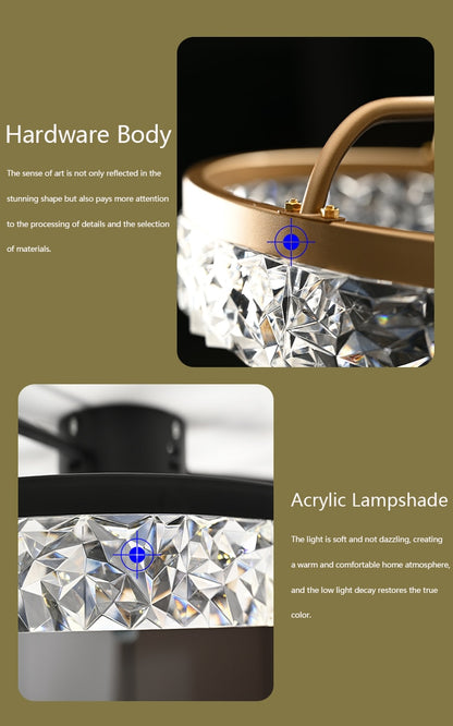 Ventilator Lamp - Plafondventilator Goud - Smart Lamp - Met Dimmer - 6 Standen Ventilator - Keuken Lamp - Woonkamerlamp - Moderne lamp