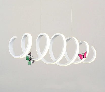 Hanglamp - Kroonluchter - Wit - Woonkamerlamp - 100 cm - Moderne Hanglamp - Eetkamer Lamp