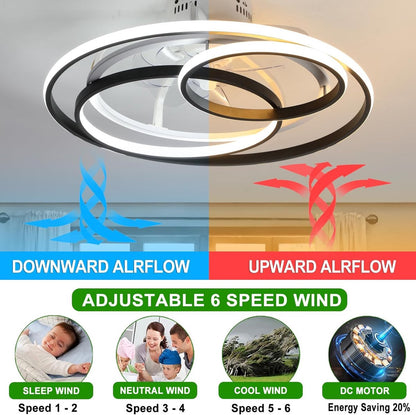 Plafonniere met Ventilator - Plafondventilator - Plafondventilator Afstandsbediening - Plafondventilator Slaapkamer - Plafond Ventilator met Verlichting - Plafondlamp