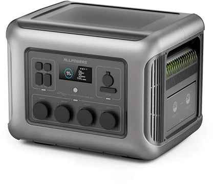 ALLPOWERS - Draagbare Powerstation & Zonnepaneel - 2016Wh LFP Accu - 2500W (Piek 4000W) - UPS - Snelladen - Uitbreidbaar - Incl. 400W Opvouwbaar Zonnepaneel - Voor Noodstroom, Camping & Thuisgebruik