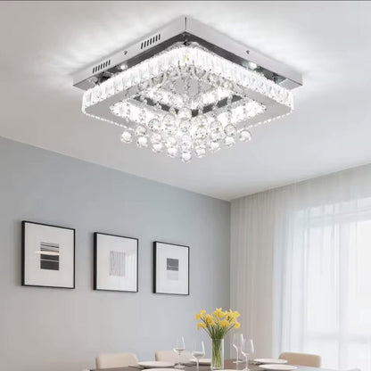 Kristallen Kroonluchter - Crystal Led Lamp - Woonkamerlamp - Afstandsbediening - Moderne lamp - Plafondlamp - Plafoniere - 40 cm