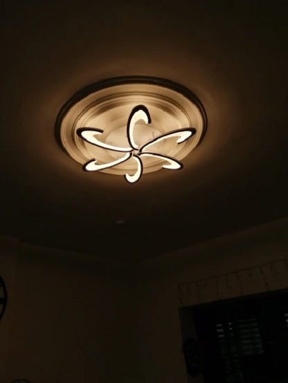 5 LED Ringen Plafondlamp - Dimbaar Met Afstandsbediening - Wit - LED Plafondlamp - Woonkamerlamp - Moderne lamp - Plafonniere