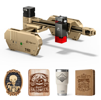 Laser Graveermachine T150 Pro 6W - Laser Cutter - Laserprinter All In One - Graveren - Display - Geel - Laser Snijmachine - Bedienbaar Met APP