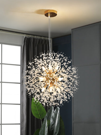 Luxury Crystal Pendant Lamp - Dandelion Chandelier - Crystal Led Lamp - Gold - 50 cm - Modern Lamp - Pendant Lamp - Ceiling Lamp