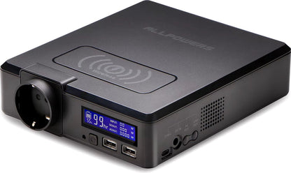 Draagbare Powerstation - 154Wh - 41600mAh - 200W Output - Lithium-ion - Compacte Generator - Multifunctionele Noodstroomvoorziening - Draadloos Laden