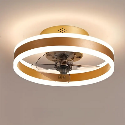LuxiLamps - Fan Lamp - Smart Lamp - 6 Modes - Dimmable - Black - Chandelier Fan - Chandelier Fan - Living Room Lamp - Fan Lamps