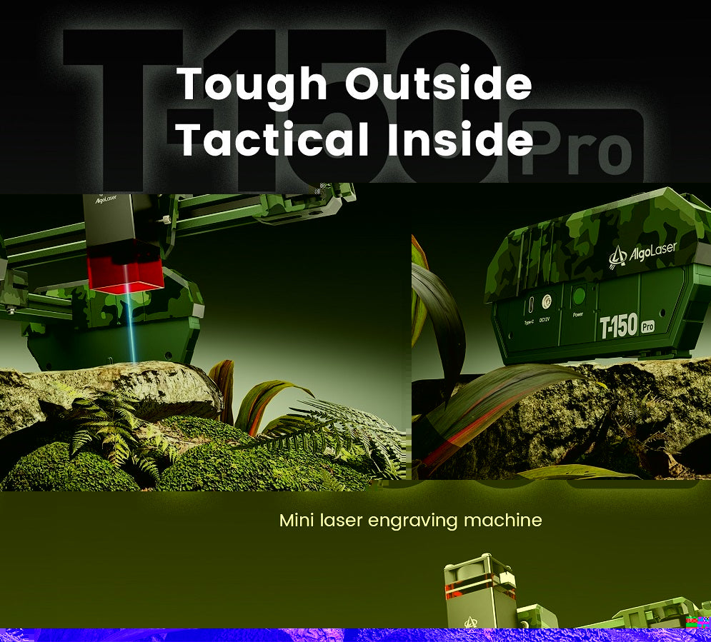 Laser Graveermachine T150 Pro 6W - Laser Cutter - Laserprinter All In One - Graveren - Display - Groen - Laser Snijmachine - Bedienbaar Met APP