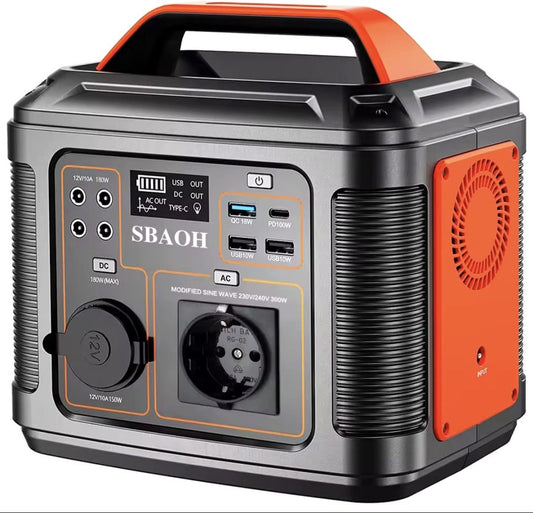 Draagbare Krachtcentrale - 300 W - Stroomgenerator - 296 Wh - Generator LED-Zaklamp - Mobiele Stroomgenerator Voor Reizen/Kamperen/Buiten