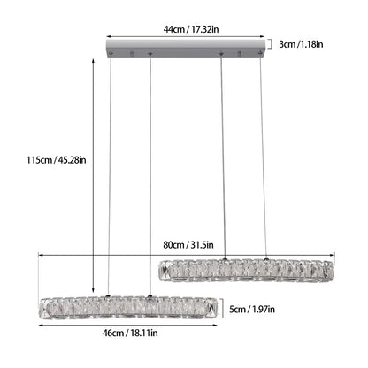 TerugTerug Home Wonen  Verlichting  Lampen  Hanglampen  Kristallen Kroonluchter - Crystal Led Hanglamp - Eetkamer Hanglamp - Chroom - 3 Kleuren - Moderne Hanglamp - Woonkamerlamp - Plafonniere