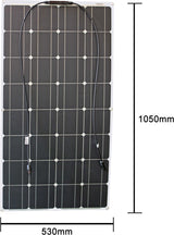 
Complete Solar Panel Kit 400 Watt - 12 Volt - Camper - Flat Roof - With Battery + Charge Controller + Connectors